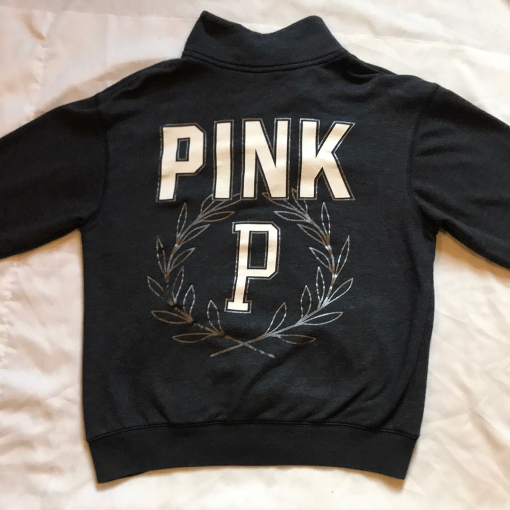 Victoria’s Secret Pink, quarter zip sweatshirt.